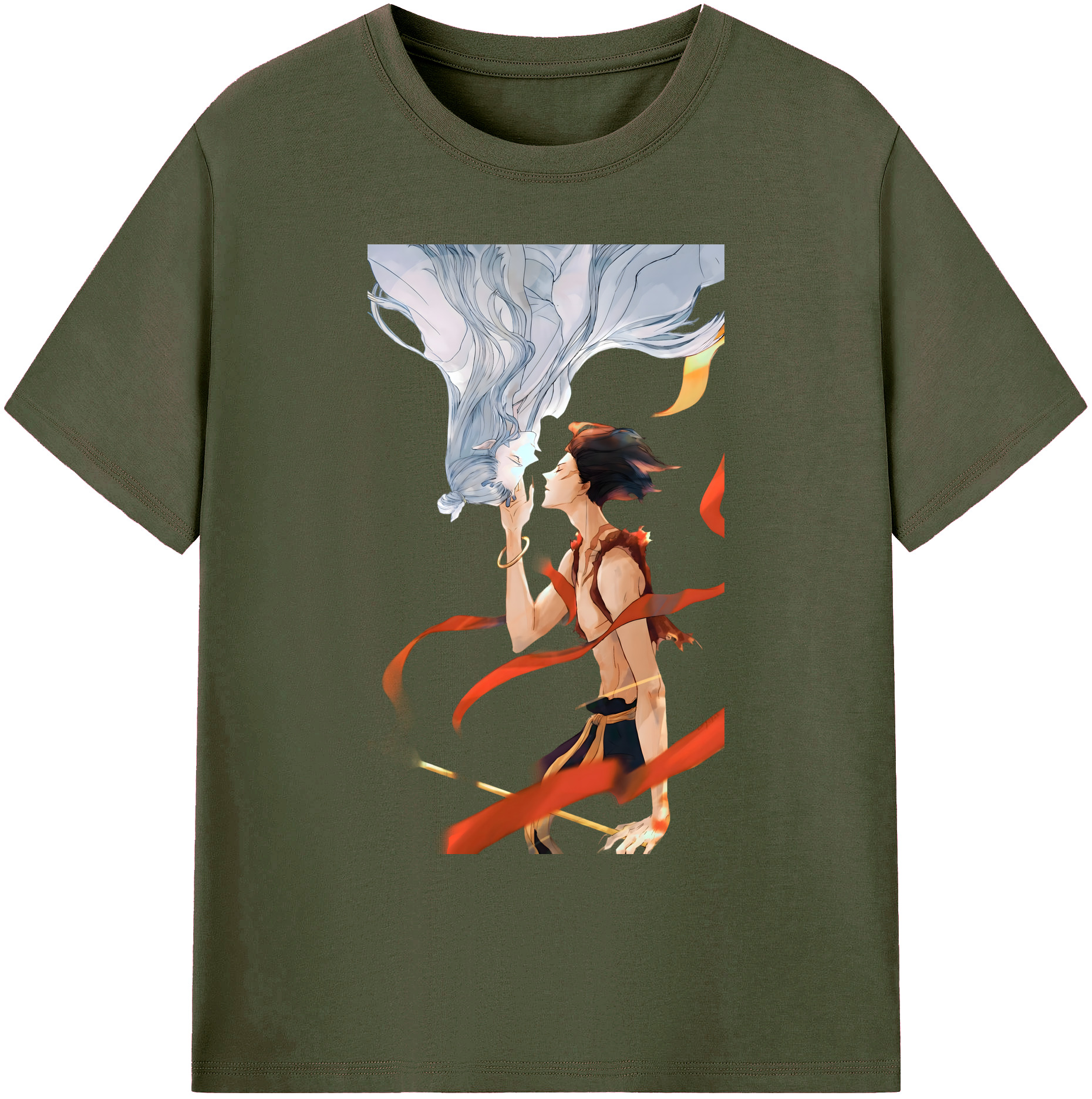 （画像用） Ne Zha 2 ナタ 魔童の大暴れ 綿100％ メンズ半袖Tシャツ｜肌触りやわらか＆通気性